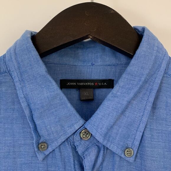 John Varvatos Roll Up Sleeve Shirt Size XL - Picture 3 of 7